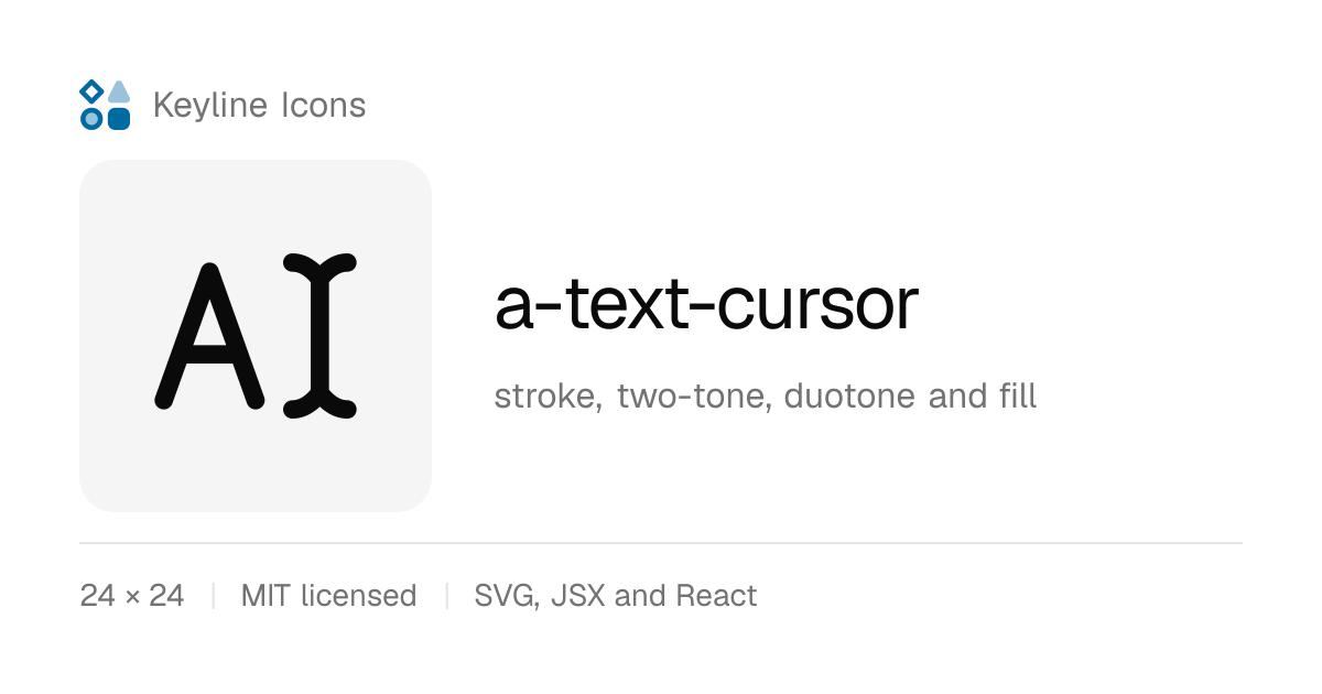a-text-cursor icon · Keyline Icons