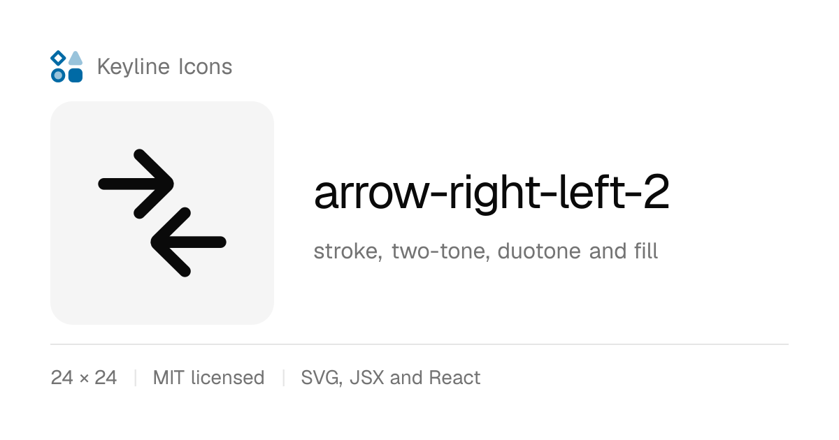 arrow-right-left-2 icon · Keyline Icons