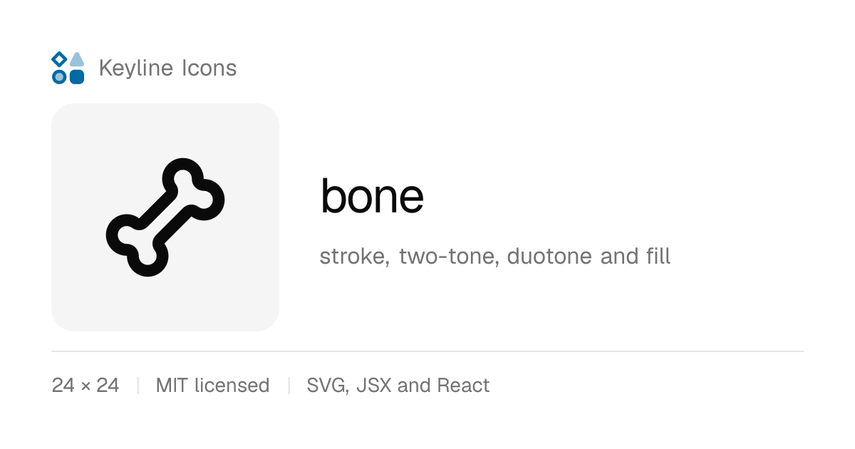 bone icon · Keyline Icons