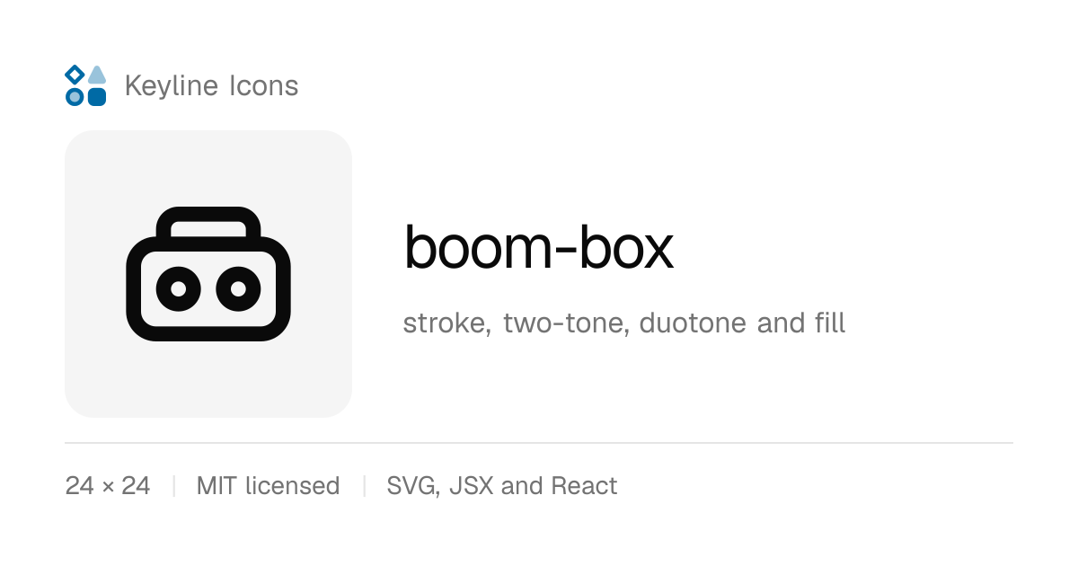 boom-box icon · Keyline Icons