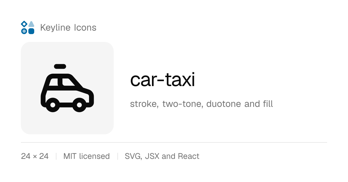 car-taxi icon · Keyline Icons