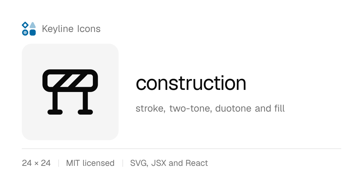 construction icon · Keyline Icons
