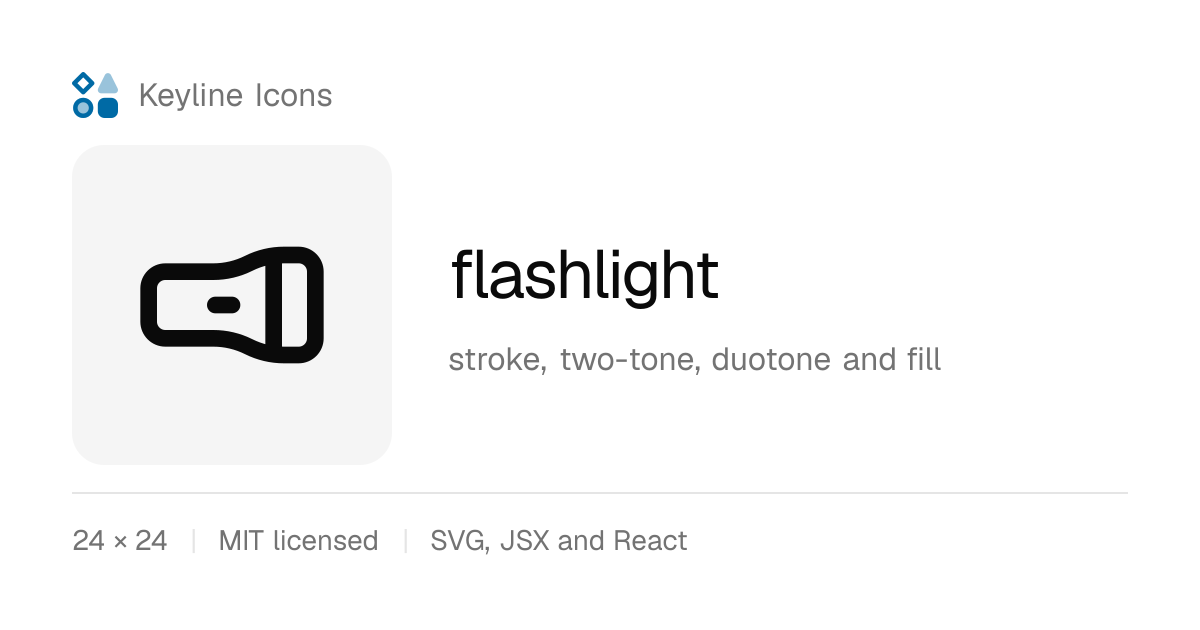 flashlight icon · Keyline Icons