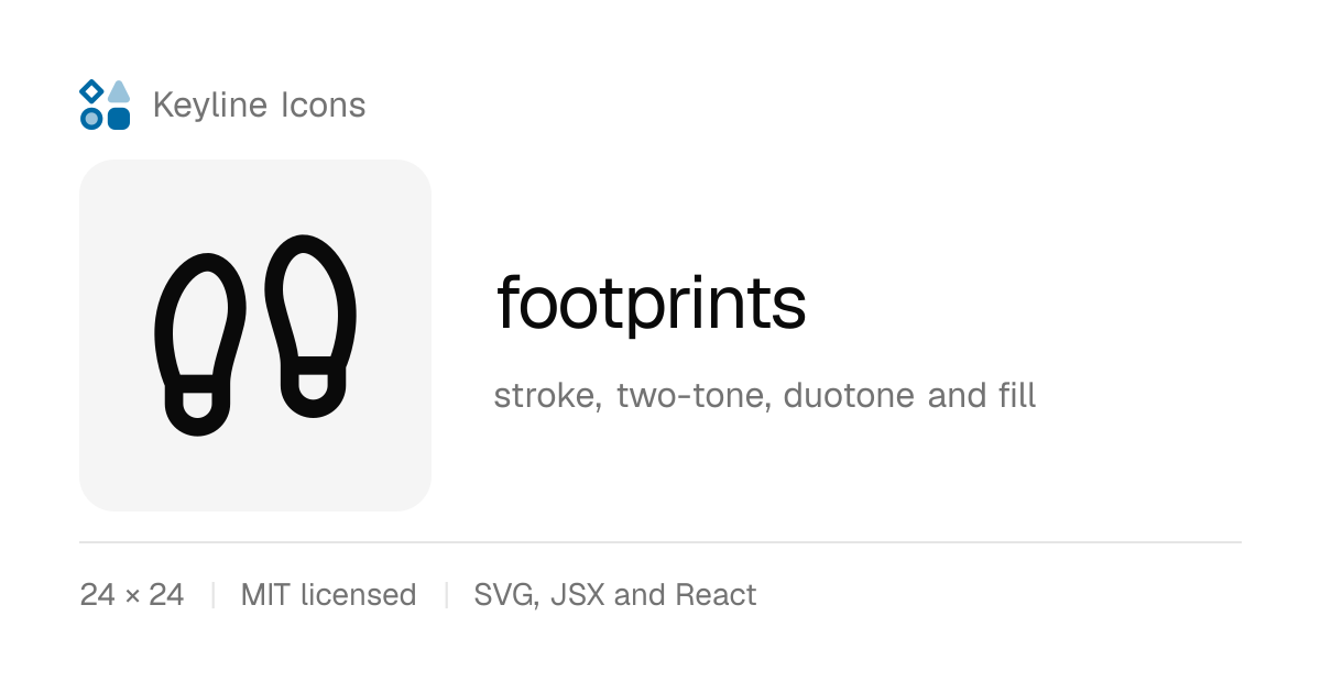 footprints icon · Keyline Icons