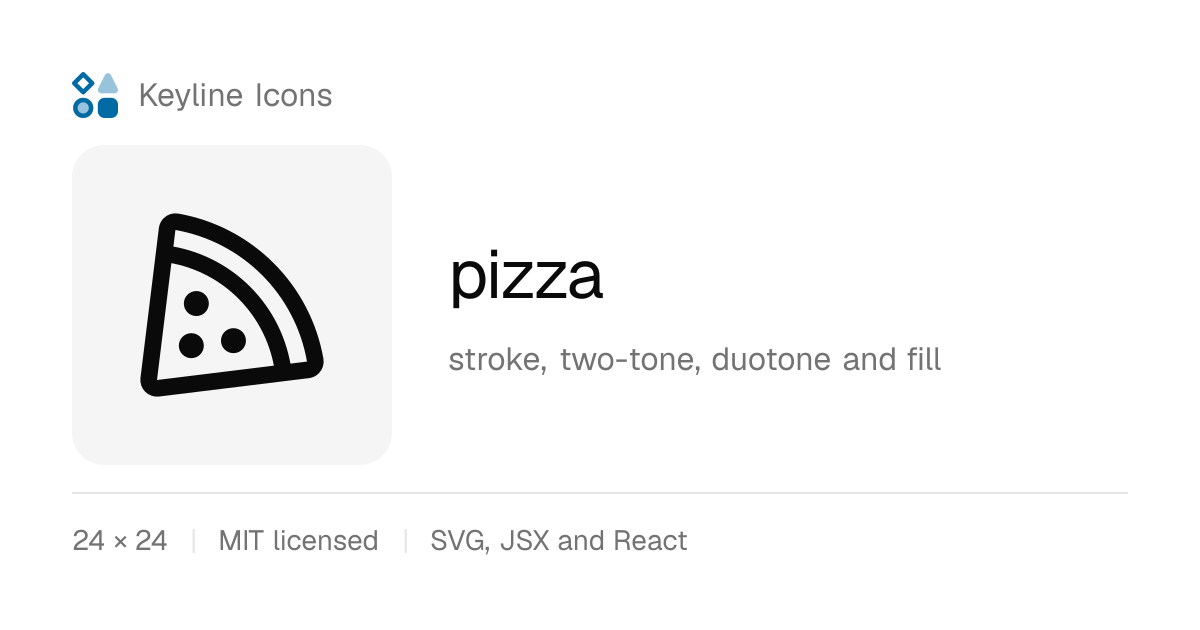 pizza icon · Keyline Icons