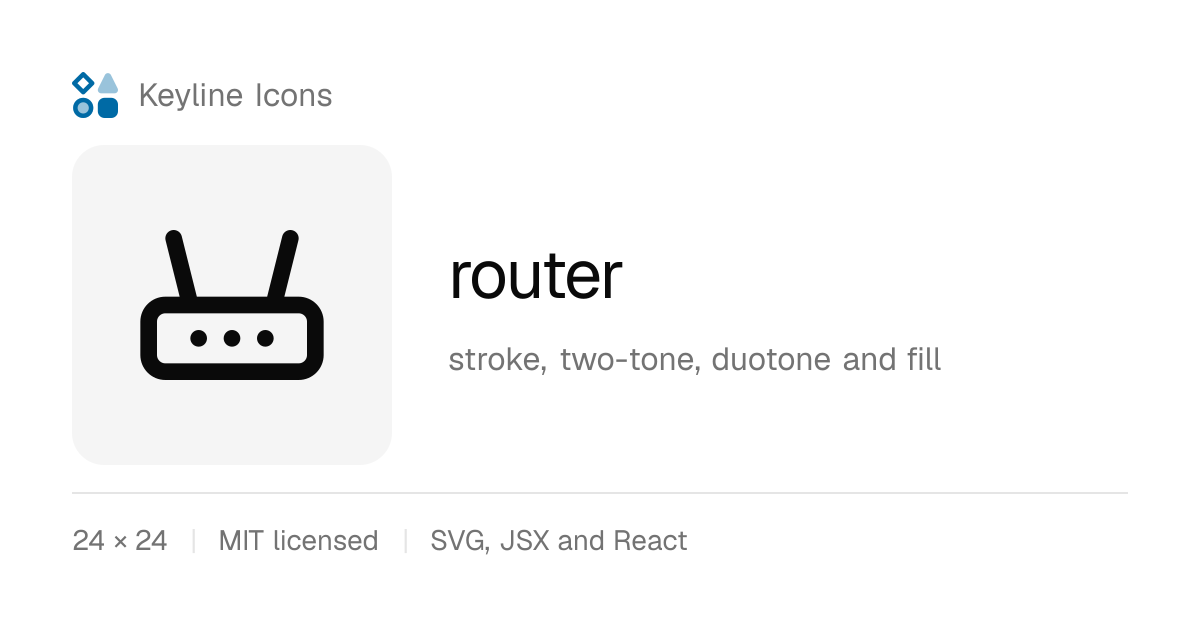 router icon · Keyline Icons