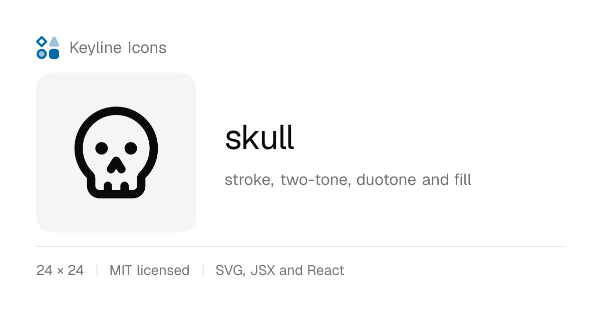 skull icon · Keyline Icons