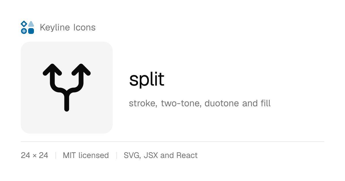 split icon · Keyline Icons