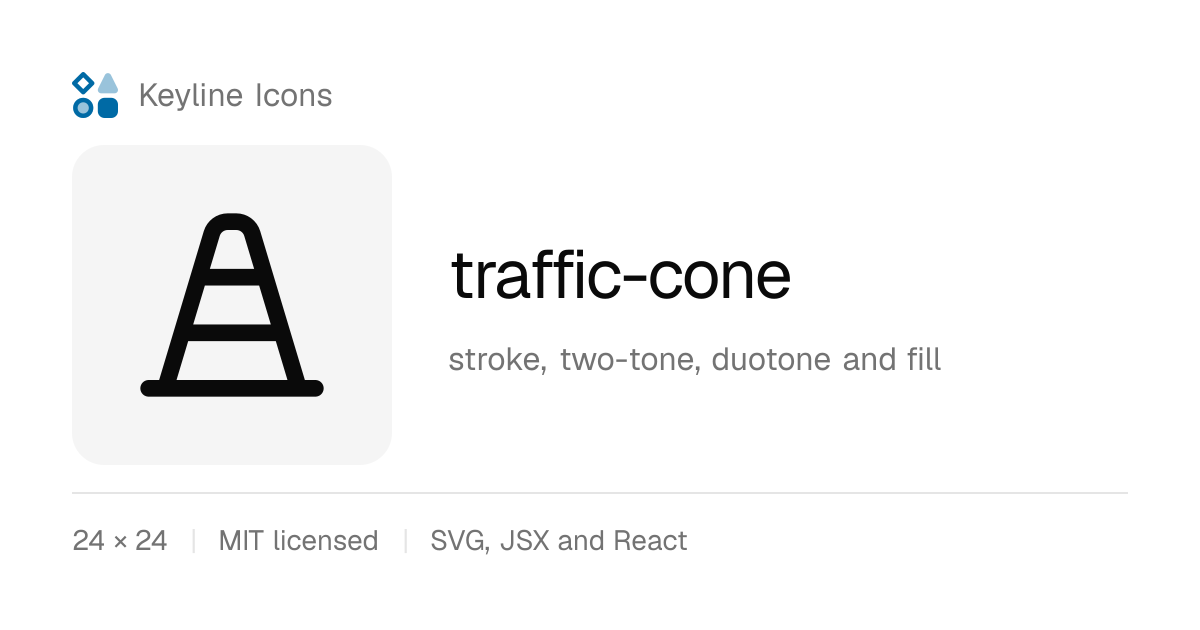 traffic-cone icon · Keyline Icons